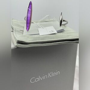Calvin Klein Continuity Stainless Steel Bracelet with Purple Accent NWT